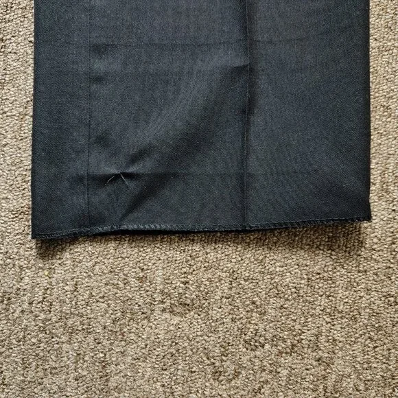 Vintage HUNTING HORN Pants Men 32 Black Wool Blend Pleated Unhemmed Slacks - Picture 2 of 8